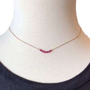 Beautiful Gemstone Beaded Rose Gold Chain Necklace